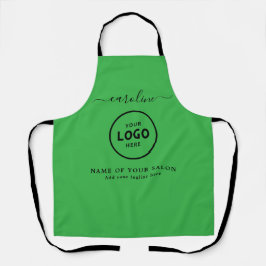 Trendy Modern Salon Logo Schort