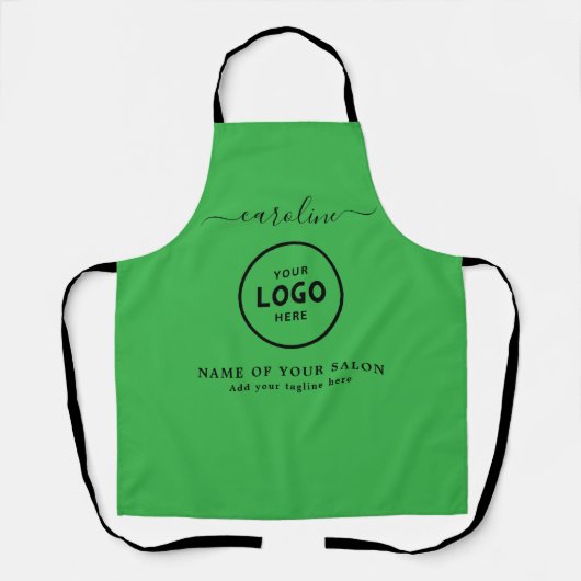 Trendy Modern Salon Logo Schort (Voorkant)