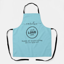 Trendy Modern Salon Logo Schort