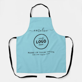 Trendy Modern Salon Logo Schort