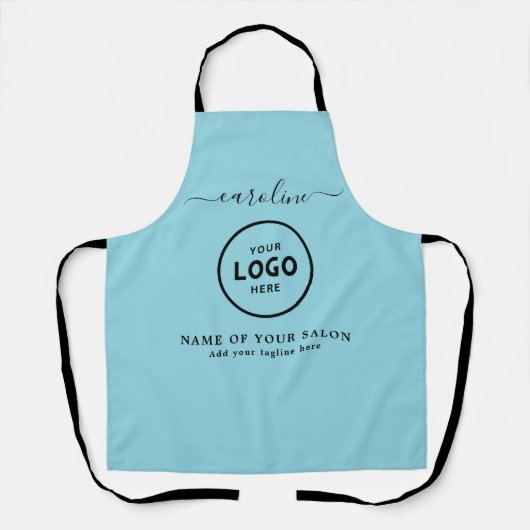Trendy Modern Salon Logo Schort (Voorkant)