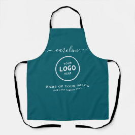 Trendy Modern Salon Logo Schort