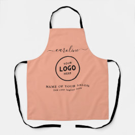 Trendy Modern Salon Logo Schort