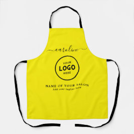 Trendy Modern Salon Logo Schort