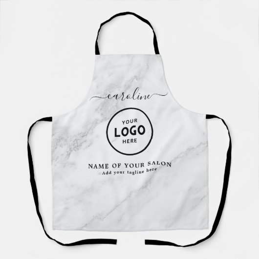 Trendy Modern Salon Logo Schort (Voorkant)