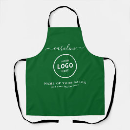 Trendy Modern Salon Logo Schort