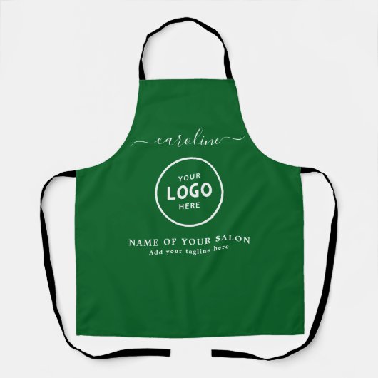 Trendy Modern Salon Logo Schort (Voorkant)