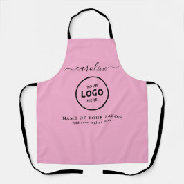 Trendy Modern Salon Logo Schort