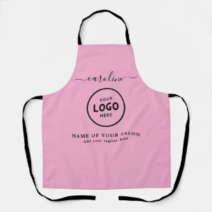 Trendy Modern Salon Logo Schort