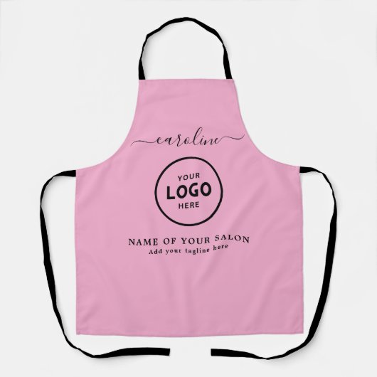 Trendy Modern Salon Logo Schort (Voorkant)