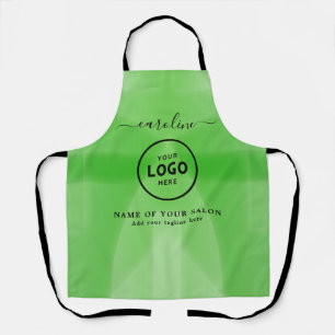 Trendy Modern Salon Logo Schort