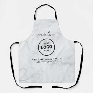 Trendy Modern Salon Logo Schort