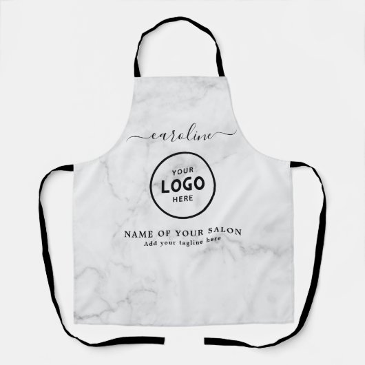 Trendy Modern Salon Logo Schort (Voorkant)