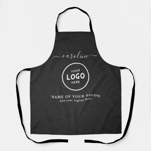 Trendy Modern Salon Logo Schort (Voorkant)