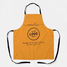 Trendy Modern Salon Logo Schort
