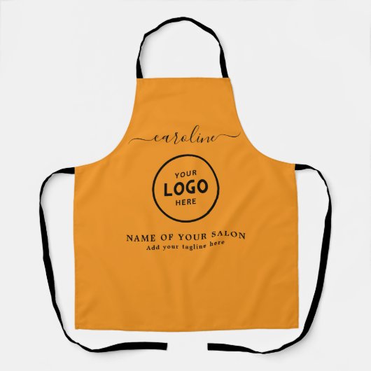 Trendy Modern Salon Logo Schort (Voorkant)