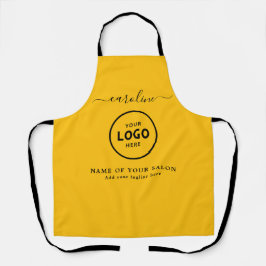 Trendy Modern Salon Logo Schort