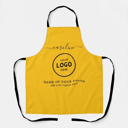 Trendy Modern Salon Logo Schort (Voorkant)
