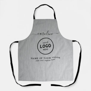 Trendy Modern Salon Logo Schort
