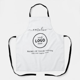 Trendy Modern Salon Logo Schort
