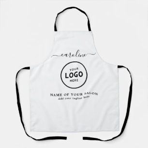 Trendy Modern Salon Logo Schort