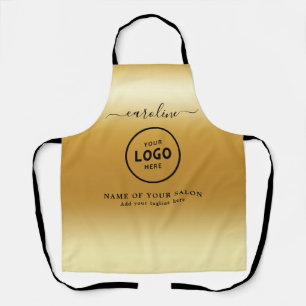 Trendy Modern Salon Logo Schort