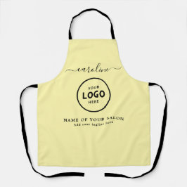 Trendy Modern Salon Logo Schort