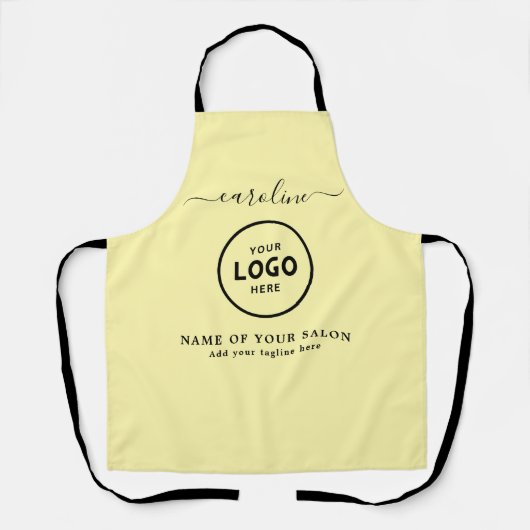 Trendy Modern Salon Logo Schort (Voorkant)