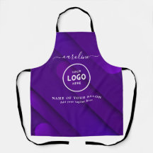 Trendy Modern Salon Logo Schort