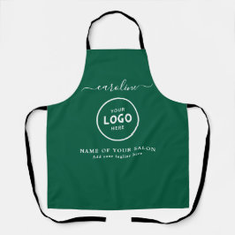 Trendy Modern Salon Logo Schort