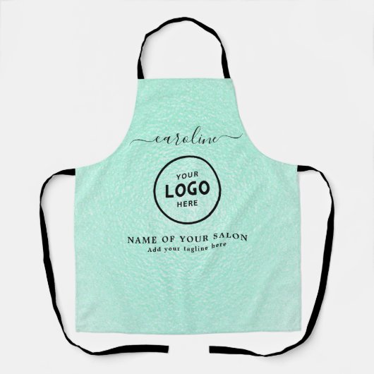 Trendy Modern Salon Logo Schort (Voorkant)