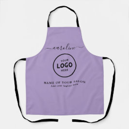 Trendy Modern Salon Logo Schort