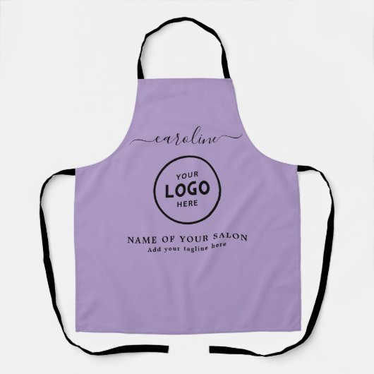 Trendy Modern Salon Logo Schort (Voorkant)