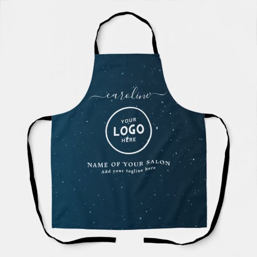 Trendy Modern Salon Logo Schort (Voorkant)