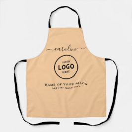 Trendy Modern Salon Logo Schort