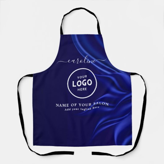 Trendy Modern Salon Logo Schort (Voorkant)
