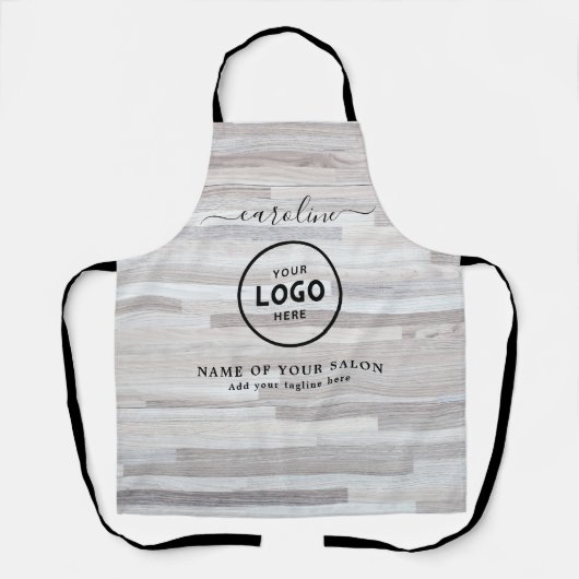 Trendy Modern Salon Logo Schort (Voorkant)