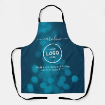 Trendy Modern Salon Logo Schort