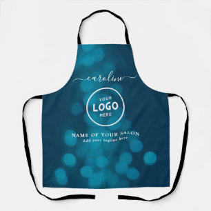 Trendy Modern Salon Logo Schort