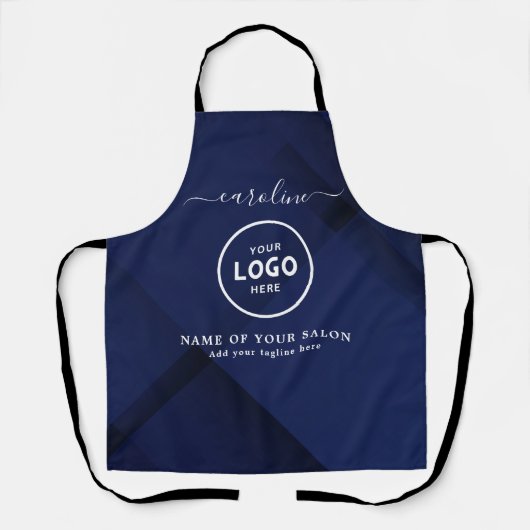 Trendy Modern Salon Logo Schort (Voorkant)