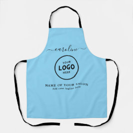 Trendy Modern Salon Logo Schort