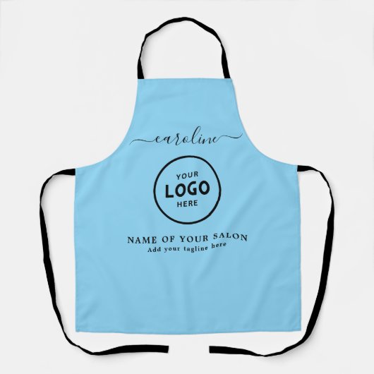 Trendy Modern Salon Logo Schort (Voorkant)