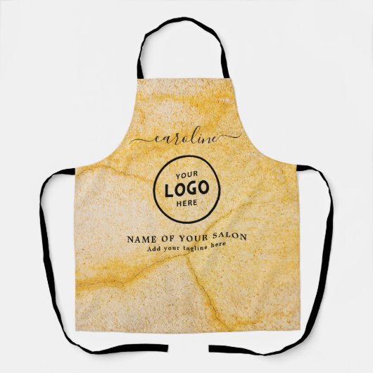 Trendy Modern Salon Logo Schort (Voorkant)