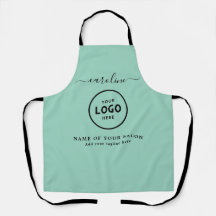 Trendy Modern Salon Logo Schort