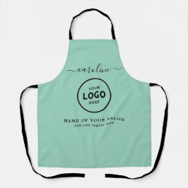 Trendy Modern Salon Logo Schort