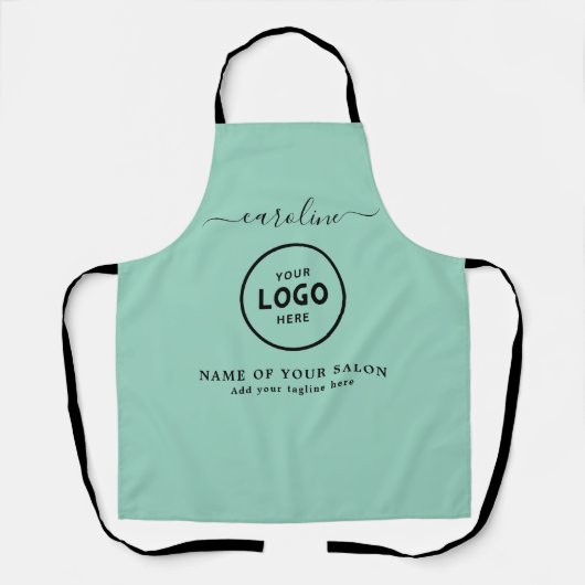 Trendy Modern Salon Logo Schort (Voorkant)