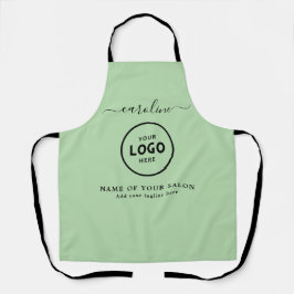 Trendy Modern Salon Logo Schort