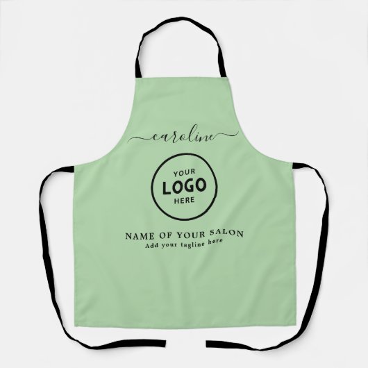 Trendy Modern Salon Logo Schort (Voorkant)