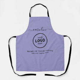 Trendy Modern Salon Logo Schort