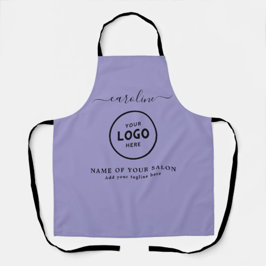 Trendy Modern Salon Logo Schort (Voorkant)